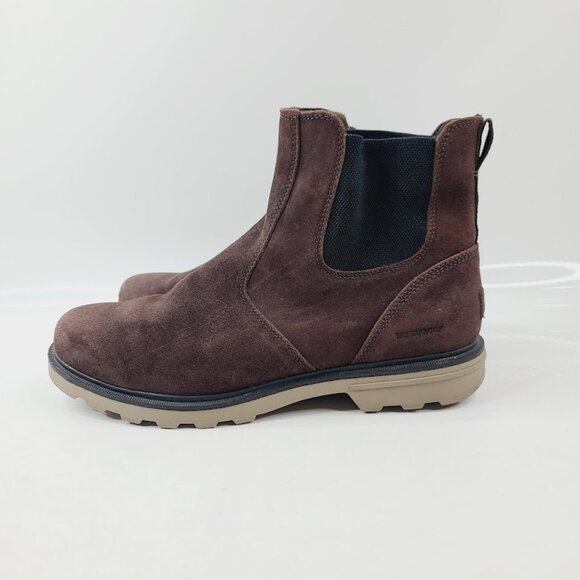 Sorel Men\'s Brown Black Carson NM4900-205 Suede Leather Ankle Chelsea Boot Sz 11 main image 6